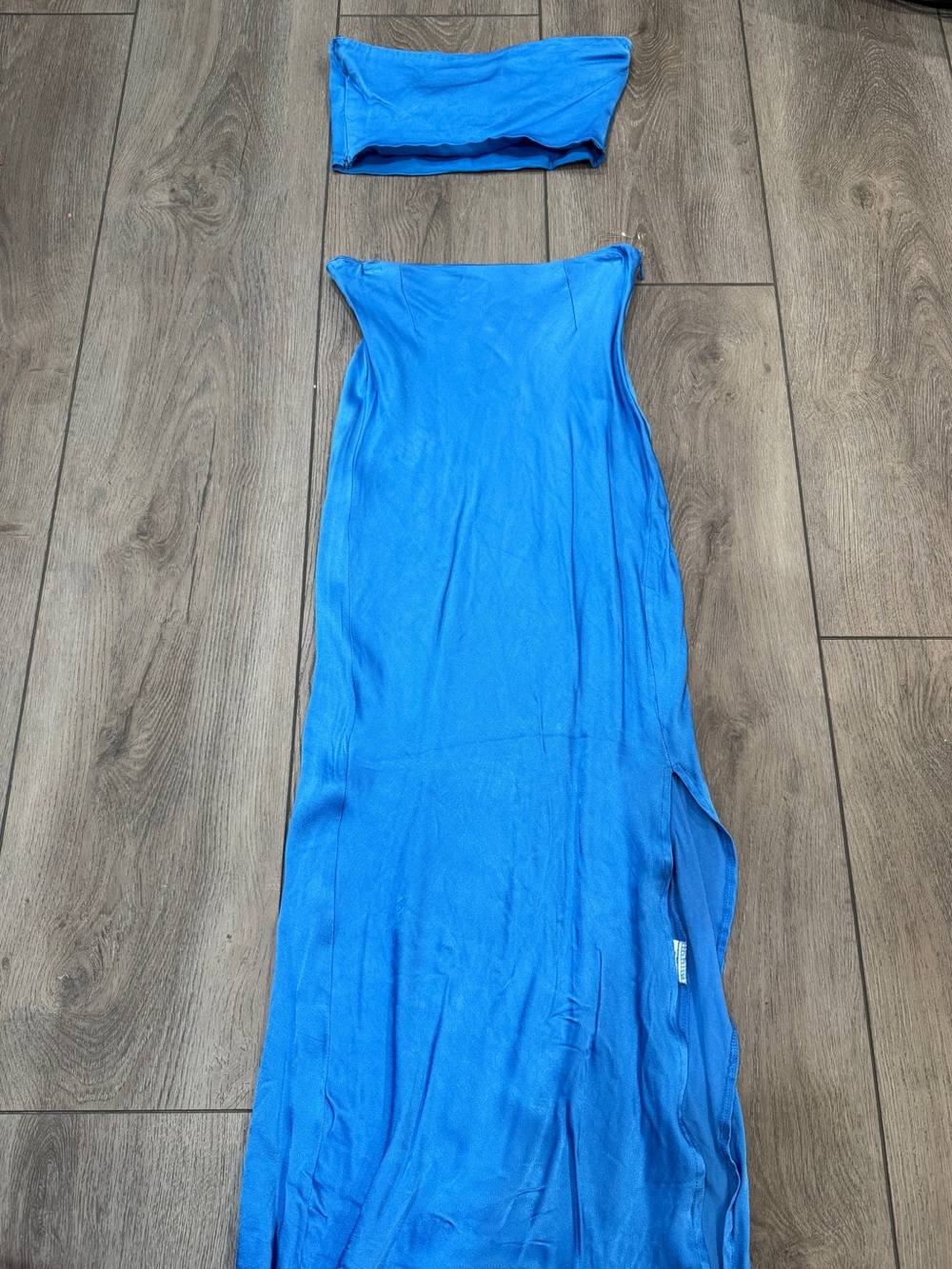 SNDYS REVOLVE Bright Blue Strapless Two-Piece Dress